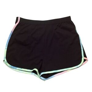 SHEIN XS Women's Black Shorts with Multicolor Trim